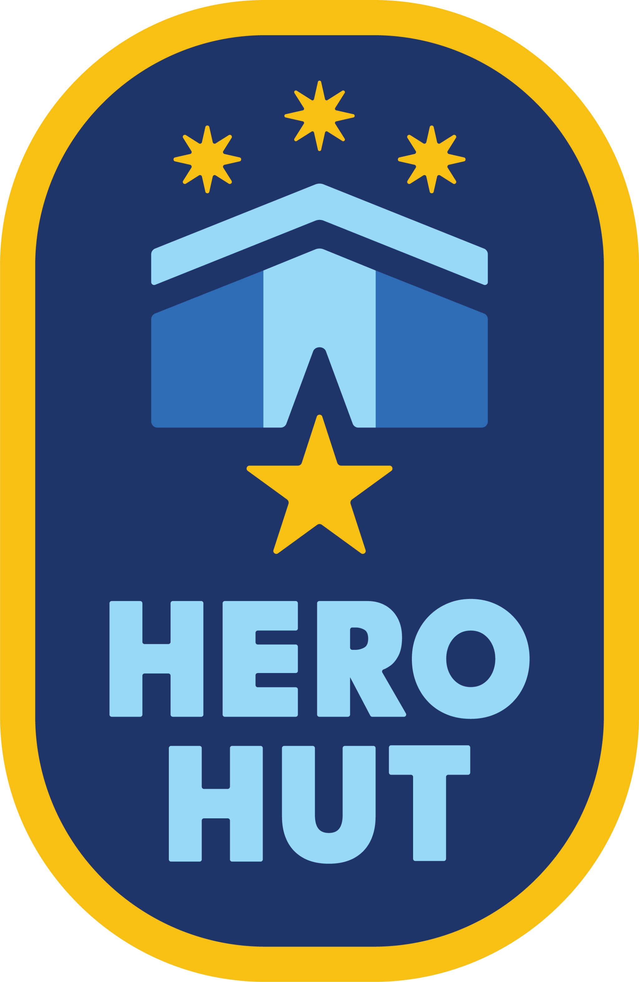 Hero Hut 4 Color Badge LG